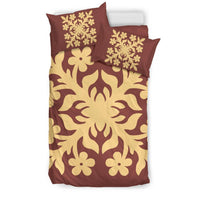 Hawaiian Bedding Set Royal Pattern - Coral - C2 Style - Polynesian Pride