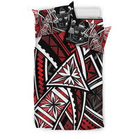 Fiji Bedding Set - Tribal Flower Special Pattern Red Color - Polynesian Pride