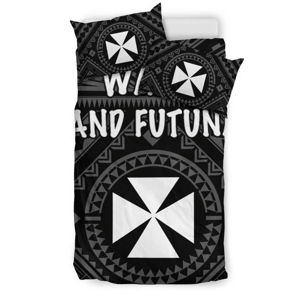 Wallis and Futuna Bedding Set - Wallis and Futuna Seal With Polynesian Tattoo Style - Polynesian Pride