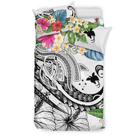 Papua New Guinea Polynesian Bedding Set - Summer Plumeria (White) - Polynesian Pride