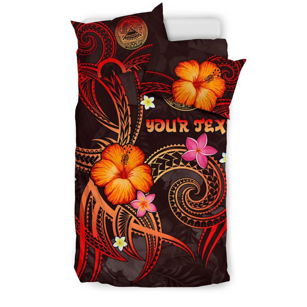 American Samoa Polynesian Personalised Bedding Set - Legend of American Samoa (Red) - Polynesian Pride