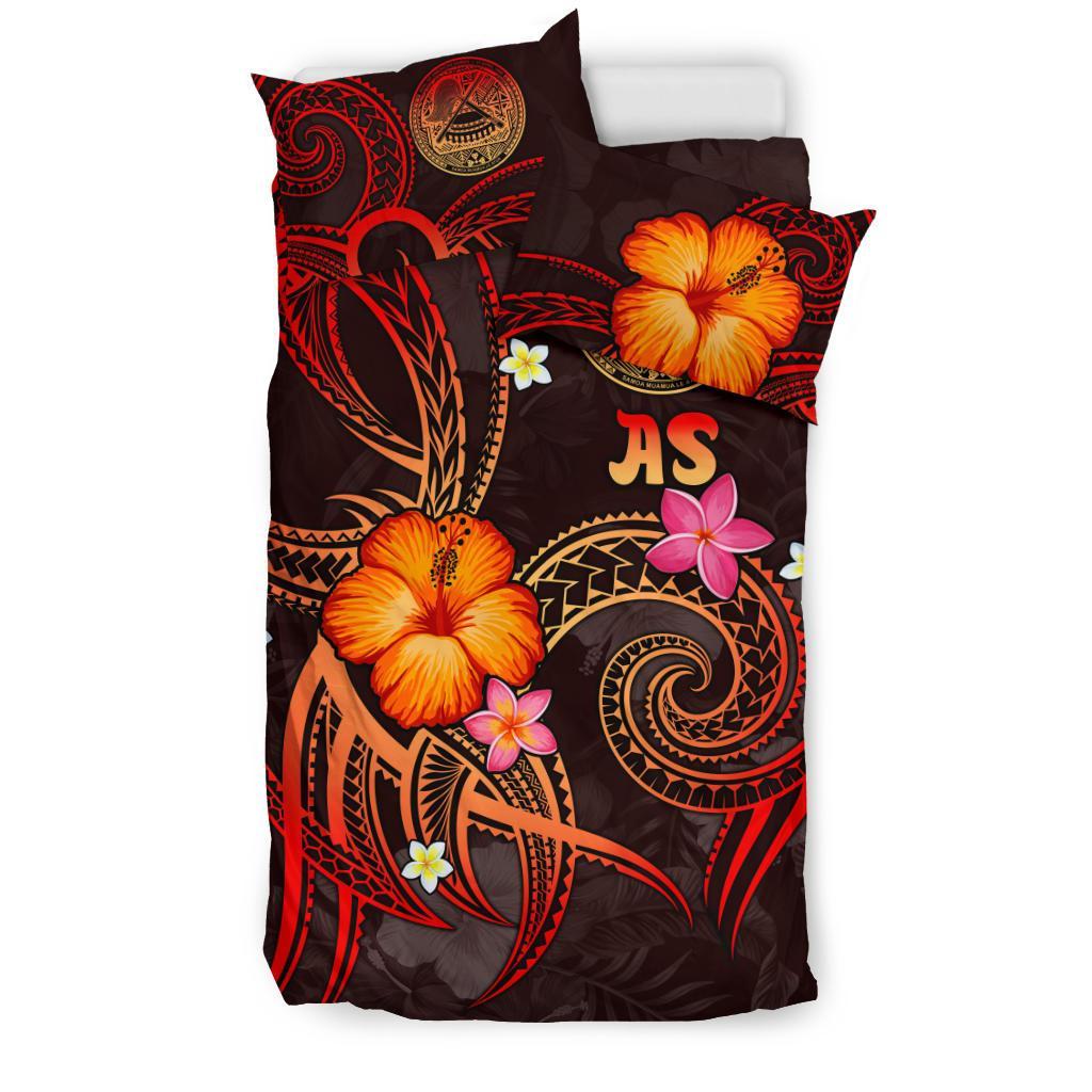 American Samoa Polynesian Bedding Set - Legend of American Samoa (Red) - Polynesian Pride