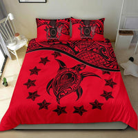 Cook Islands Bedding Set Red - Polynesian Pride