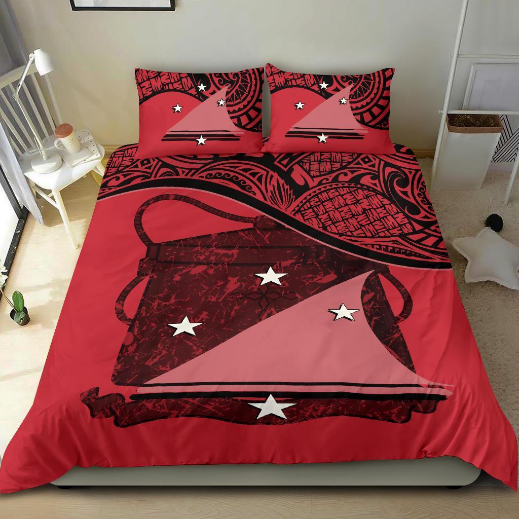 Tokelau Duvet Cover Set - Tokelau Coat Of Arms Pink - Polynesian Pride