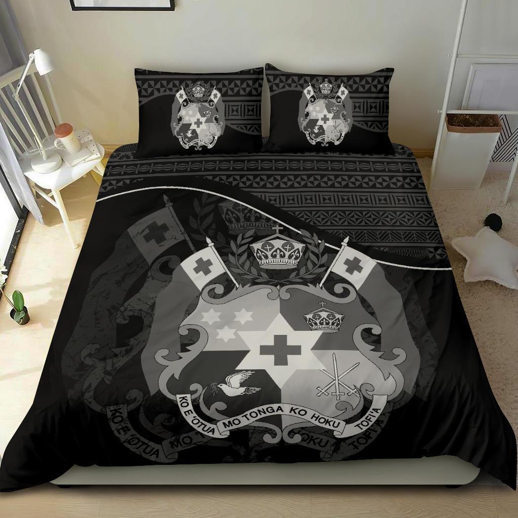 Polynesian Duvet Cover Set - Tonga Bedding Set Black - Polynesian Pride