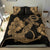 Hawaiian Anchor Poly Tribal Hibiscus Polynesian Bedding Set Gold - Polynesian Pride