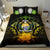 Nauru Duvet Cover Set - Nauru Coat Of Arms & Reggae Hibiscus - Polynesian Pride