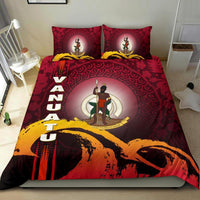 Vanuatu Bedding Set - Wave And Hibiscus Red - Polynesian Pride