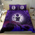 Cook Islands Bedding Set - Wave And Hibiscus Purple - Polynesian Pride