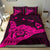 Hawaiian Map Shaka Pink Polynesian Bedding Set - Polynesian Pride