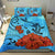 Polynesian Map Kanaka Hammerhead Shark Hibiscus Plumeria Bedding Set - Polynesian Pride