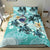 Polynesian Duvet Cover Set - Samoa Bedding Set Blue Turtle Hibiscus - Polynesian Pride