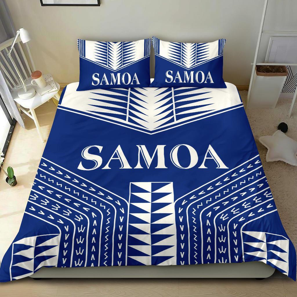 Polynesian Bedding Set - Manu Samoa Pattern Duvet Cover Set Blue - Polynesian Pride