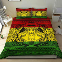 Hawaiian Map Madame Pele Kanaka Plumeria Polynesian Bedding Set Set - Polynesian Pride