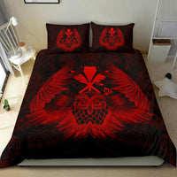 Hawaiian Map Owl Kanaka Bedding Set - Pueo Aumakua - Red - Polynesian Pride