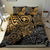 Polynesian Hawaii (Kanaka Maoli) Duvet Cover Set - Gold Hibiscus Turtle Flowing - Polynesian Pride