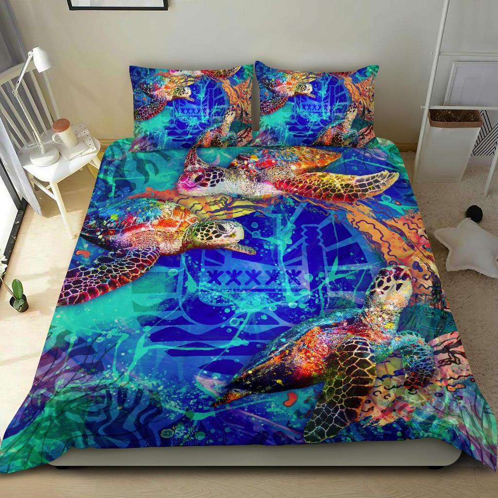 Tahiti Polynesian Duvet Cover Set - Coral Treasure - Polynesian Pride