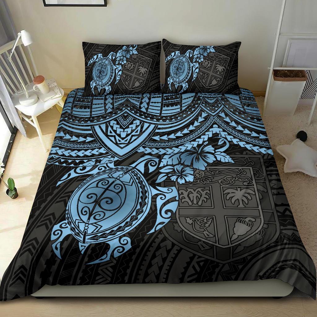 Fiji Polynesian Duvet Cover Set - Blue Turtle - Polynesian Pride