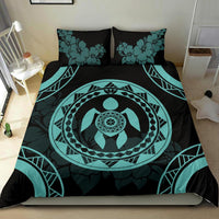 Turtle Hibiscus Polynesian Duvet Cover - Emerald Color - Polynesian Pride