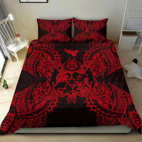 Polynesian Bedding Set - Tonga Duvet Cover Set Map Red - Polynesian Pride