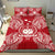 Polynesian Bedding Set - Samoa Duvet Cover Set Map Red White - Polynesian Pride