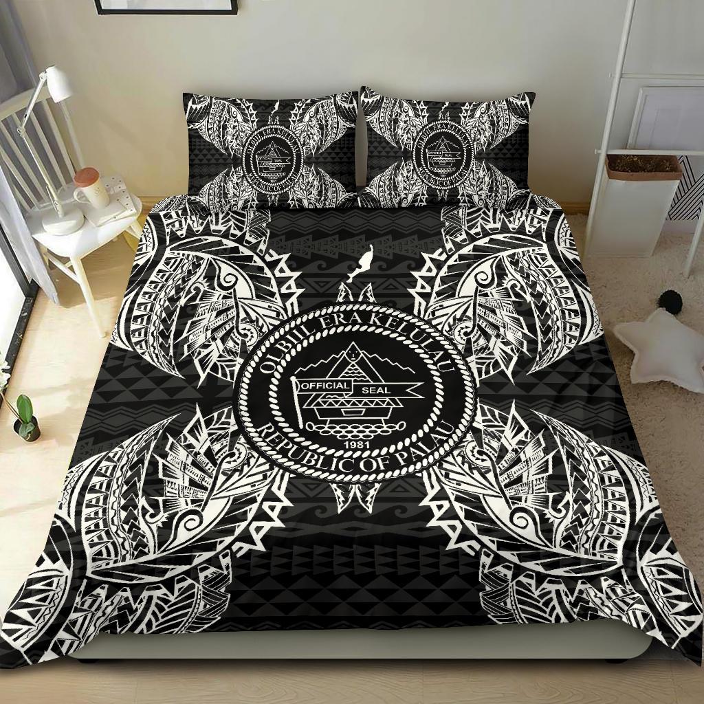 Polynesian Bedding Set - Palau Duvet Cover Set Map Black - Polynesian Pride