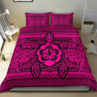 Hawaiian Turtle Polyensian Tribal Bedding Set Pink - Polynesian Pride