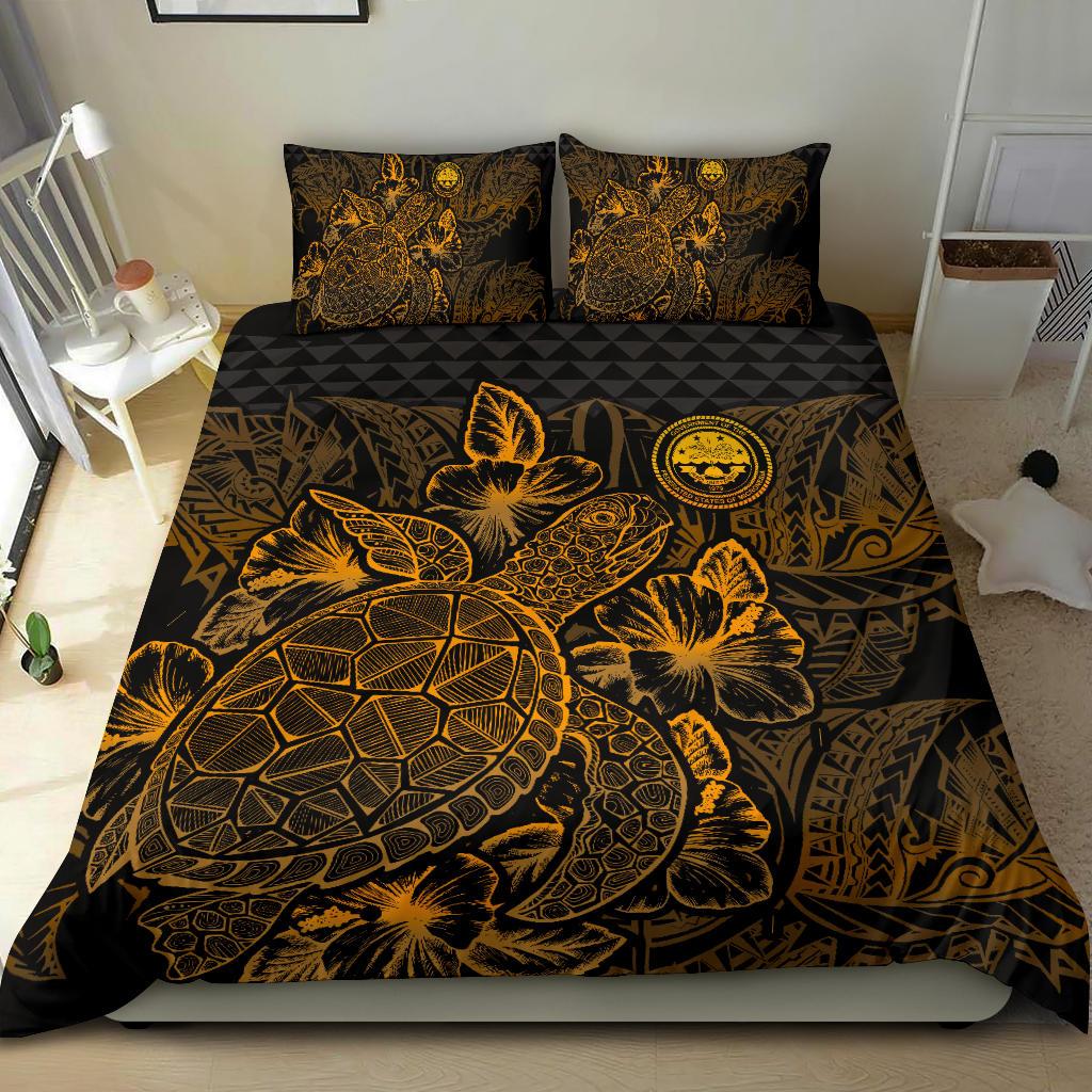 Polynesian Bedding Set - Federated States Of Micronesia Duvet Cover Set Gold Color - Polynesian Pride