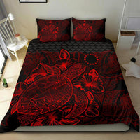 Polynesian Bedding Set - Cook Islands Duvet Cover Set Red Color - Polynesian Pride