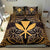 Polynesian Bedding Set - Hawaii Duvet Cover Set Gold Hibiscus Coat Of Arms - Polynesian Pride