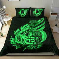 Polynesian Bedding Set - Pohnpei Duvet Cover Set Father And Son Green - Polynesian Pride