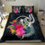 Polynesian Bedding Set - Chuuk Duvet Cover Set Tropical Flowers Blue - Polynesian Pride