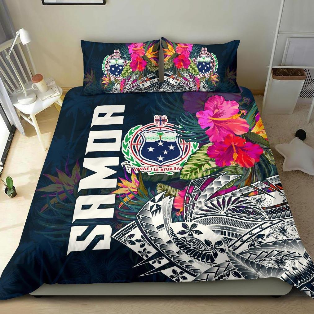 Samoa Bedding Set - Samoan Summer Vibes Blue - Polynesian Pride