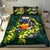 Polynesian Bedding Set - Samoa Duvet Cover Set - Ti Leaf Lei Turtle Green - Polynesian Pride