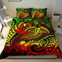 Vanuatu Polynesian Bedding Set - Reggae Shark Polynesian Tattoo Reggae - Polynesian Pride
