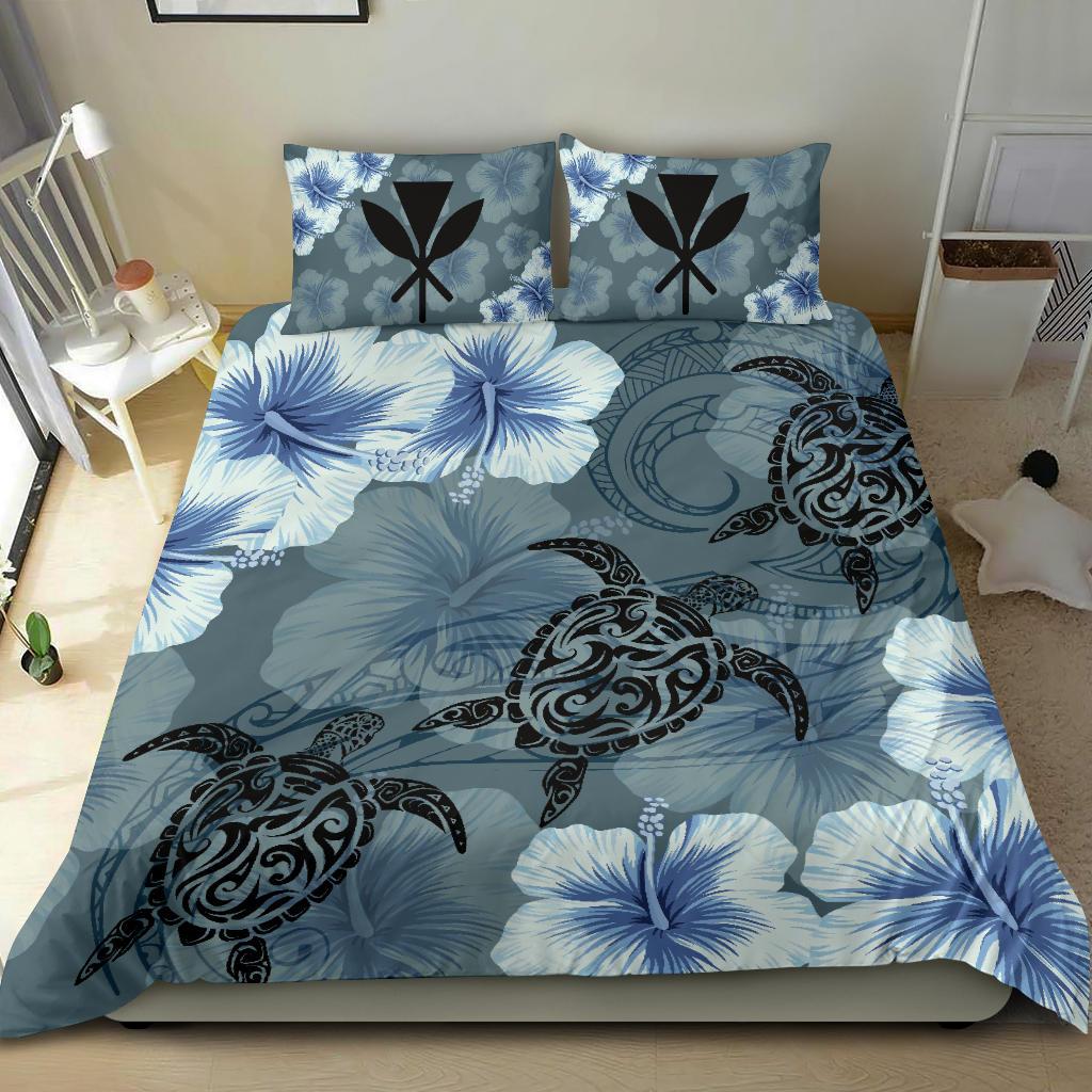 Hawaii Turtle Hibiscus Simple Style - Bedding Set AH - Polynesian Pride