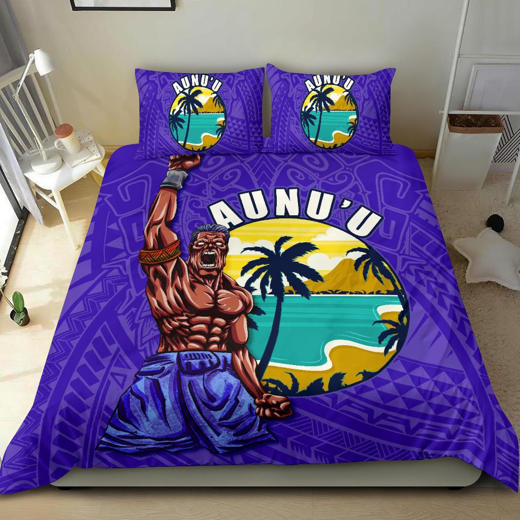 Polynesian Bedding Set - American Samoa Duvet Cover Set - Aunu'u Island PURPLE - Polynesian Pride