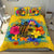 Samoa Polynesian Bedding Set - Turtle with Plumeria and Hibiscus Yellow - Polynesian Pride