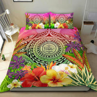 Palau Polynesian Bedding Set - Manta Ray Tropical Flowers - Polynesian Pride