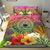 Samoa Polynesian Bedding Set - Manta Ray Tropical Flowers - Polynesian Pride