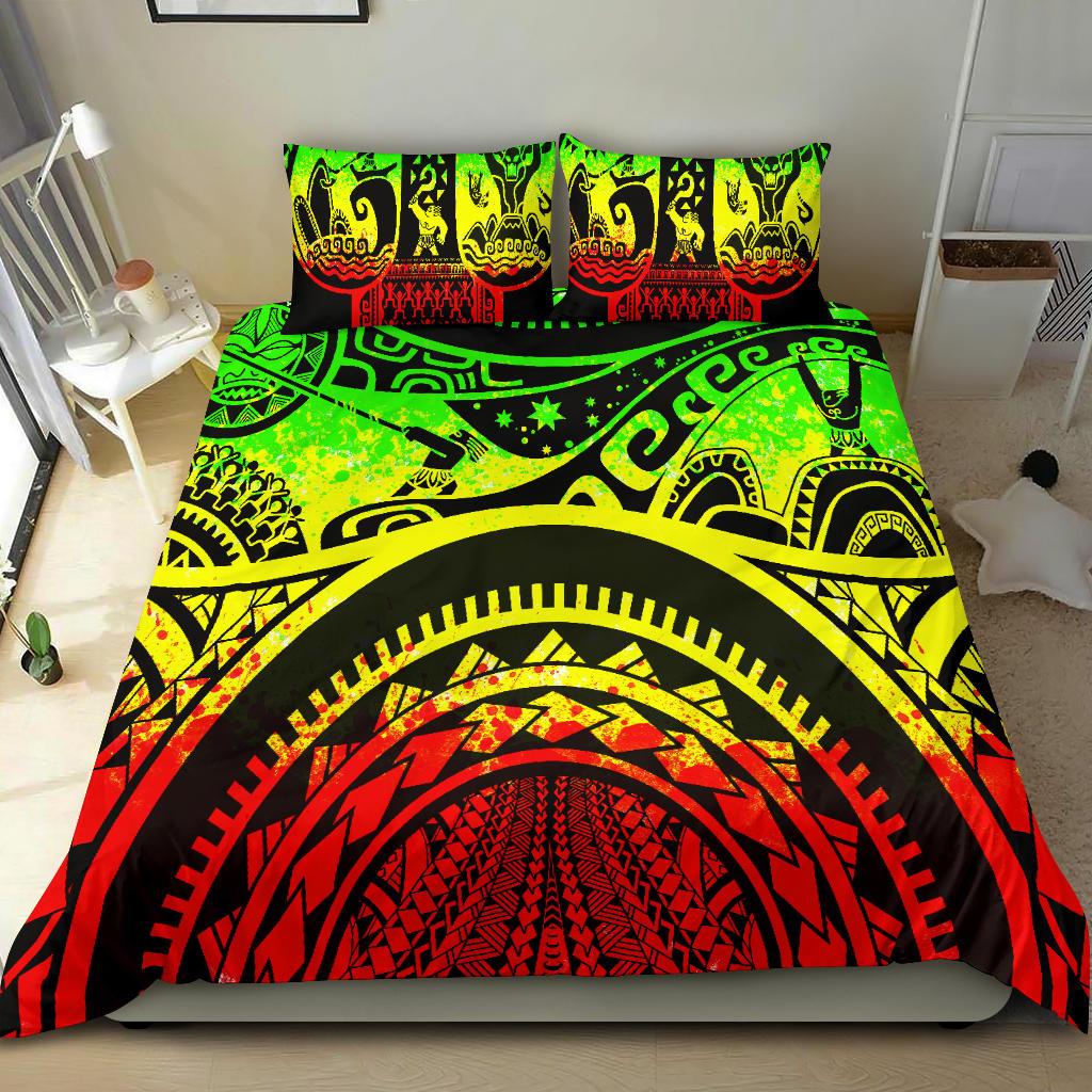 Polynesian Bedding set - Maui Tattoo (Reggae) Reggae - Polynesian Pride