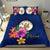 Polynesian Bedding Set - Niue Duvet Cover Set Floral With Seal Blue - Polynesian Pride