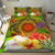 Cook Islands Polynesian Bedding Set - Manta Ray Tropical Flowers (Reggae) - Polynesian Pride