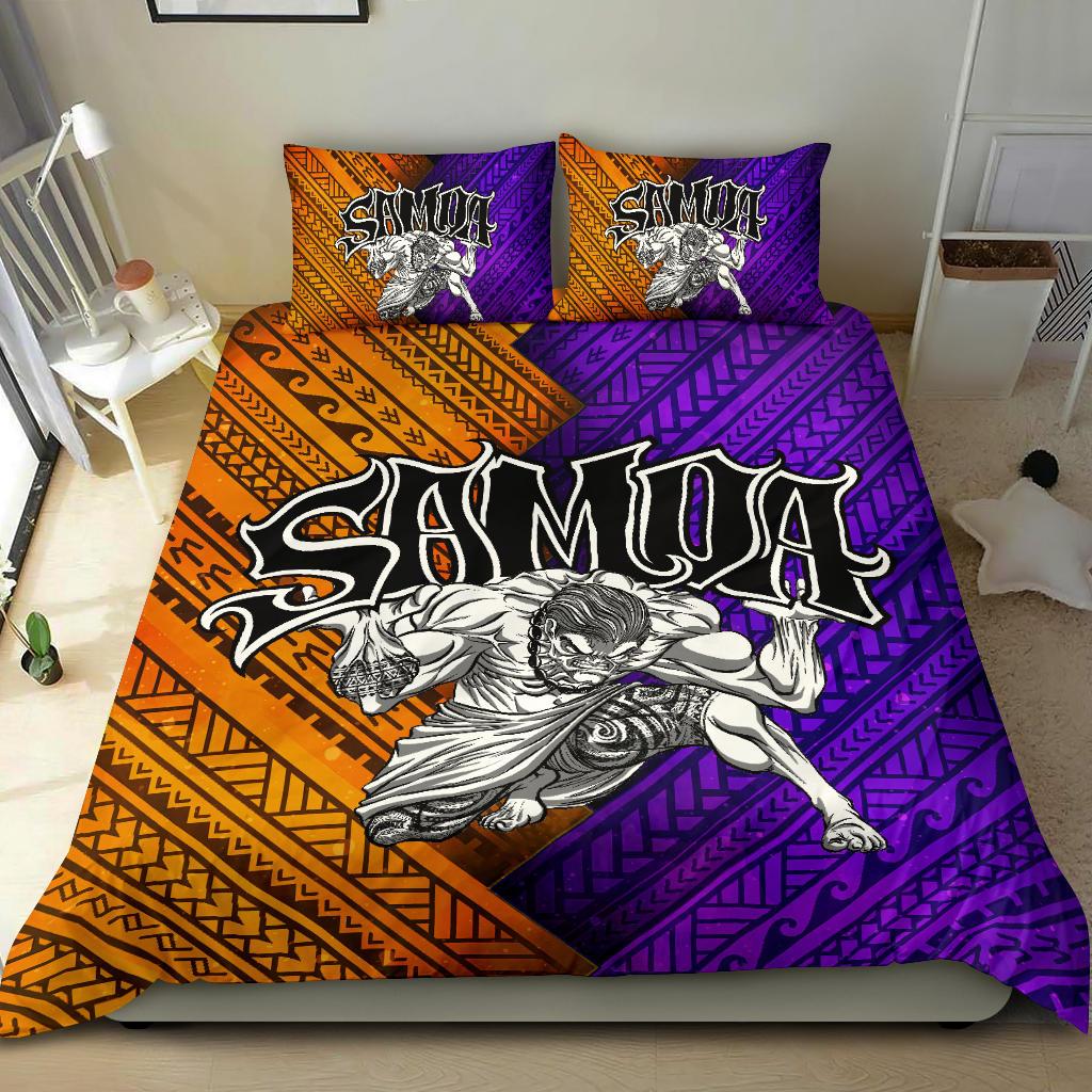 Samoa Bedding Set - Warrior Style Polynesian Patterns Black - Polynesian Pride