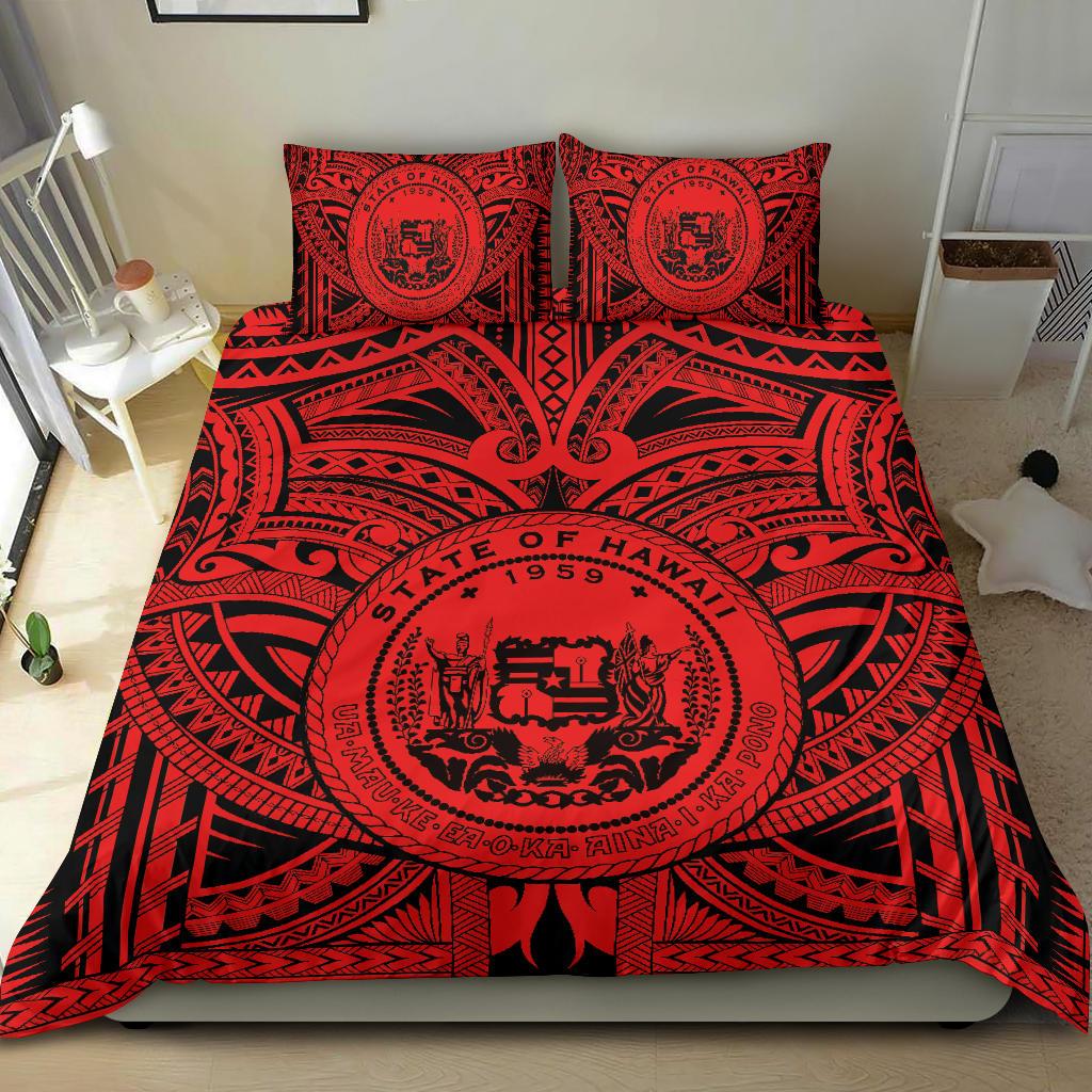 Hawaii Bedding Sets - Polynesian Tattoo & Hawaii Coat of Arm - Polynesian Pride