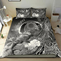 Pohnpei Bedding Set - Humpback Whale with Tropical Flowers (White) - Polynesian Pride