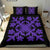 Hawaiian Bedding Set Royal Pattern - Black And Purple - C2 Style - Polynesian Pride
