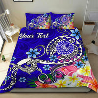 Tahiti Custom Personalised Bedding Set - Turtle Plumeria (Blue) - Polynesian Pride
