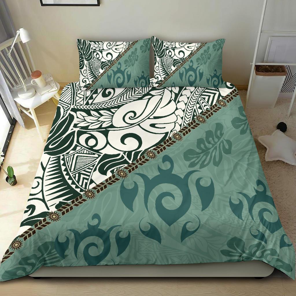 Polynesian Bedding Set - Leaves And Turtles - Polynesian Pride