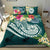 Tahiti Polynesian Bedding Set - Summer Plumeria (Turquoise) Turquoise - Polynesian Pride